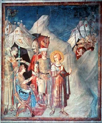 St. Martin, der giver afkald på sit liv som soldat, fra St. Martins liv, 1326